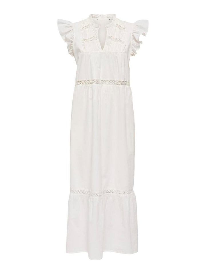 Only - Onlsunny Capsl Frill Dress - 4886732 Cloud Dancer