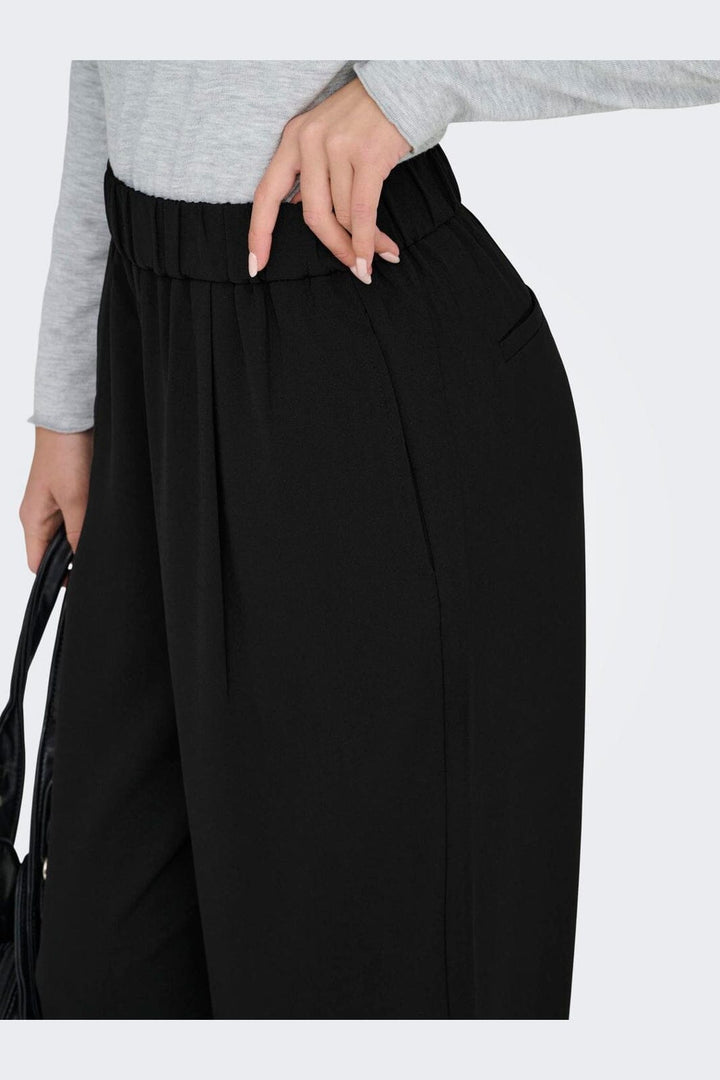 Only - Onlsvea Life Pull-Up Pant - 4957589 Black