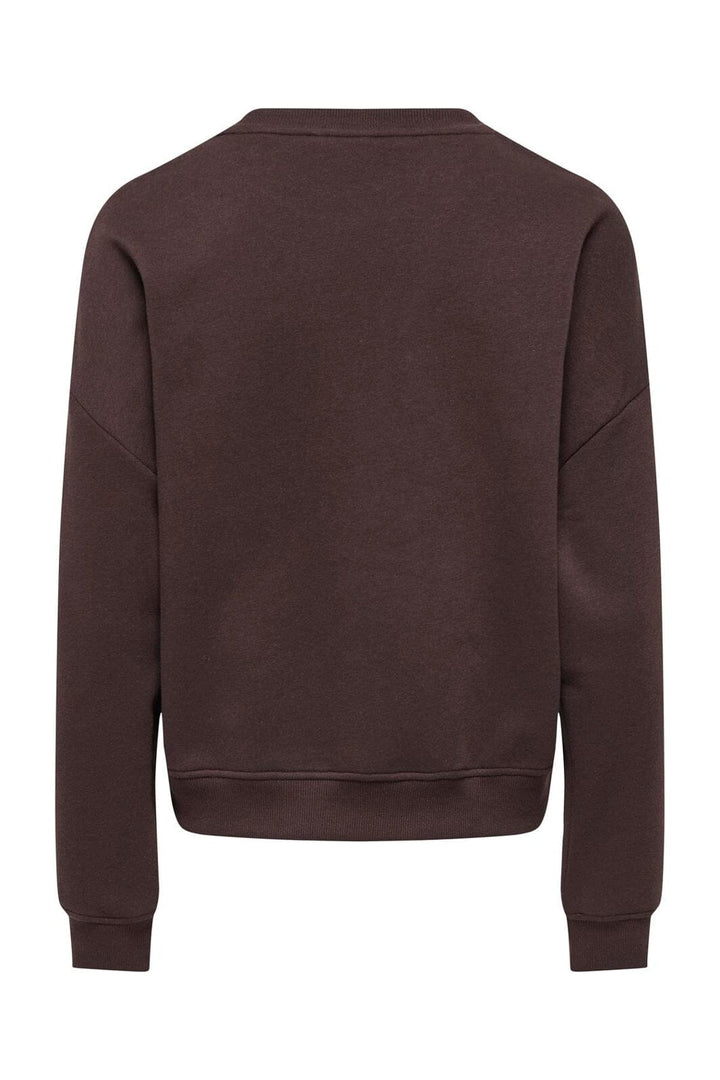 Only - Onlsweat Life L/S Crew Oversize Swt - 5045880 Coffee Bean