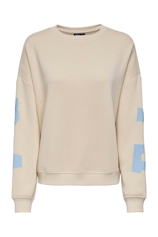Only - Onlsweat L/S Back/Sleeve Print Swt - 4845922 Birch Cashemere Blue Florida Print