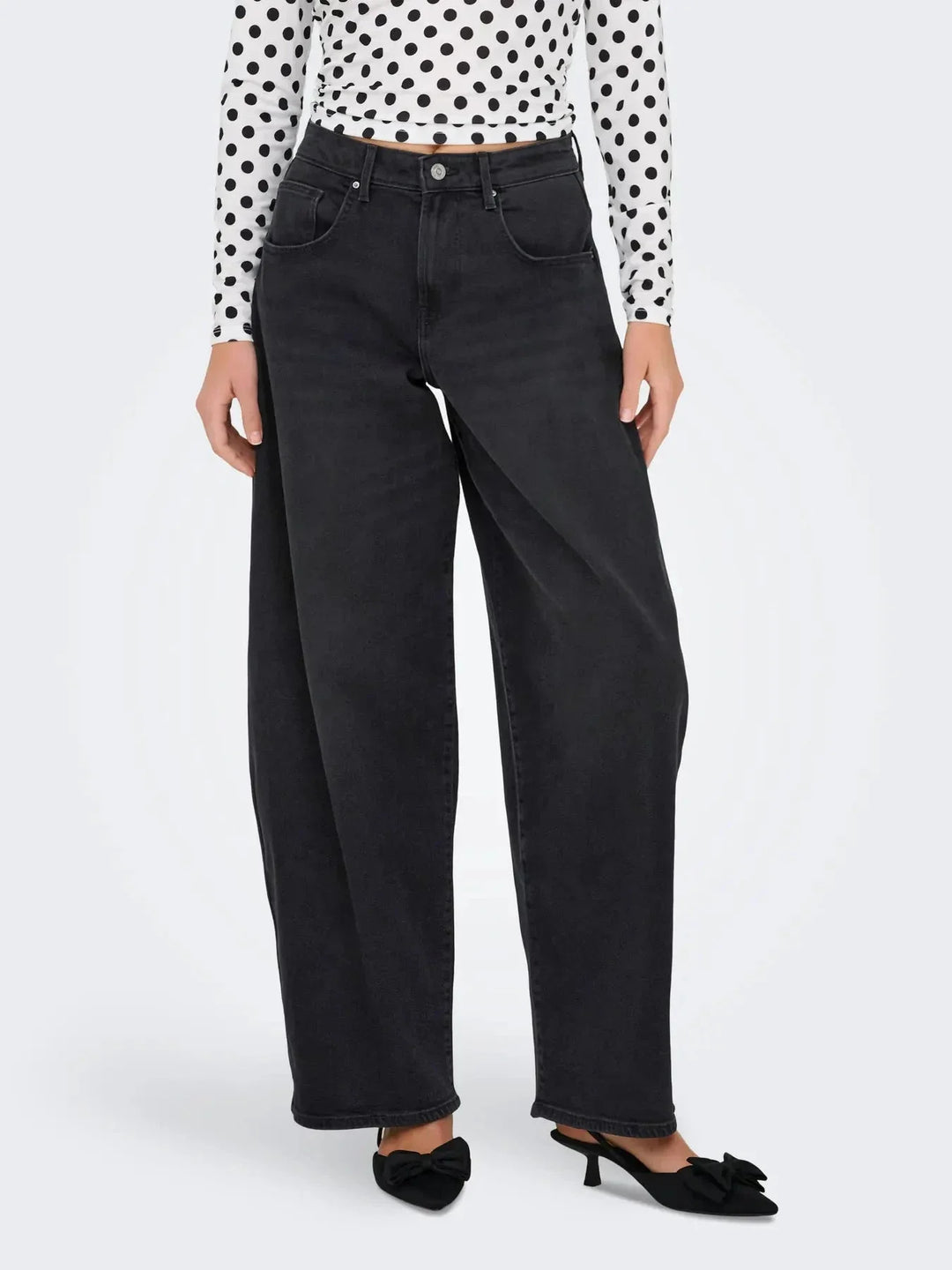 Only - Onltamy Barrel Epp - 4968778 Washed Black Jeans 