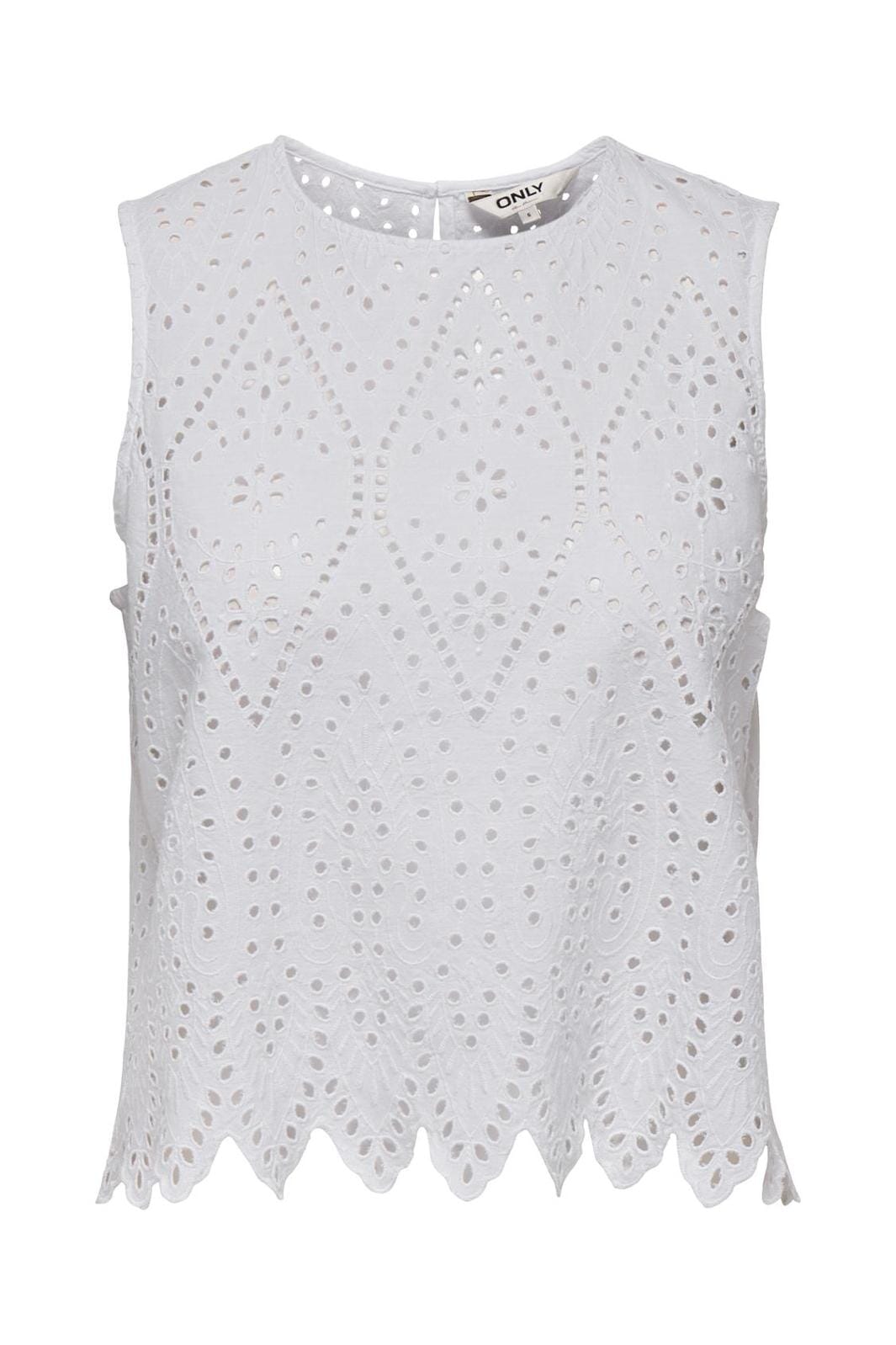 Only - Onltulum Sl Emb Top - 4695468 Bright White Bright White Emb.