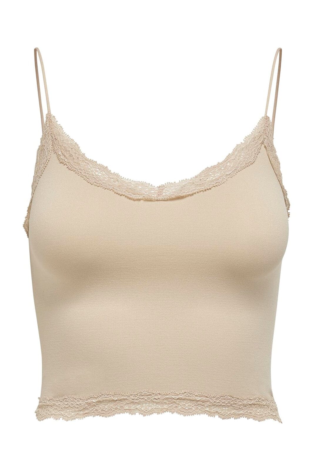 Only - Onlvicky Lace Seamless Cropped Top - 3517188 Peach Taffy