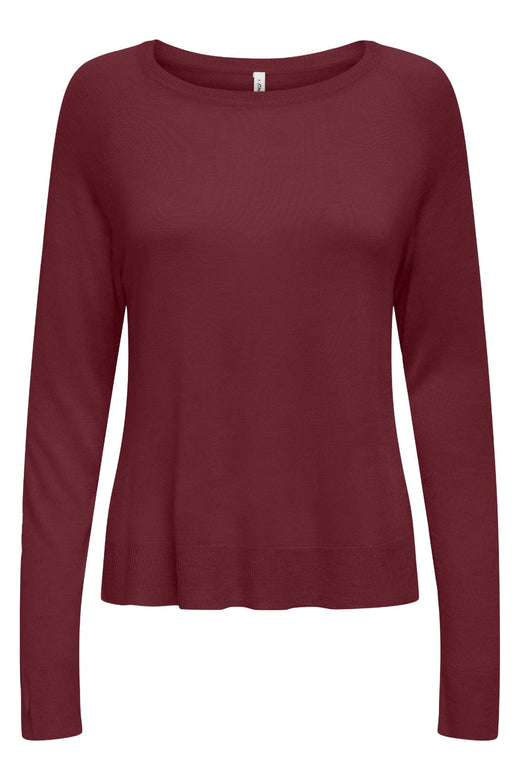 Only - Onlvienna Ls O-Neck Knt - 4838277 Cabernet