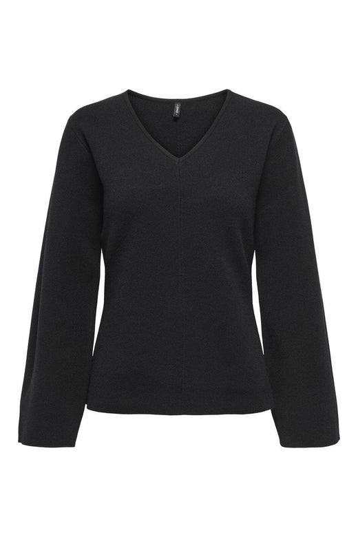 Only - Onlviola Ls Fit V-Neck Knt - 4940903 Black