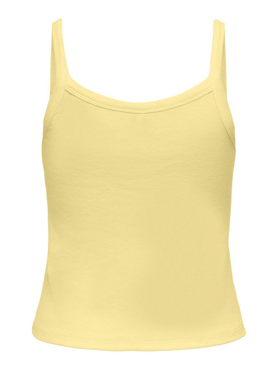 Only - Onlvira S/L Rib Top - 4941101 Lemon Meringue
