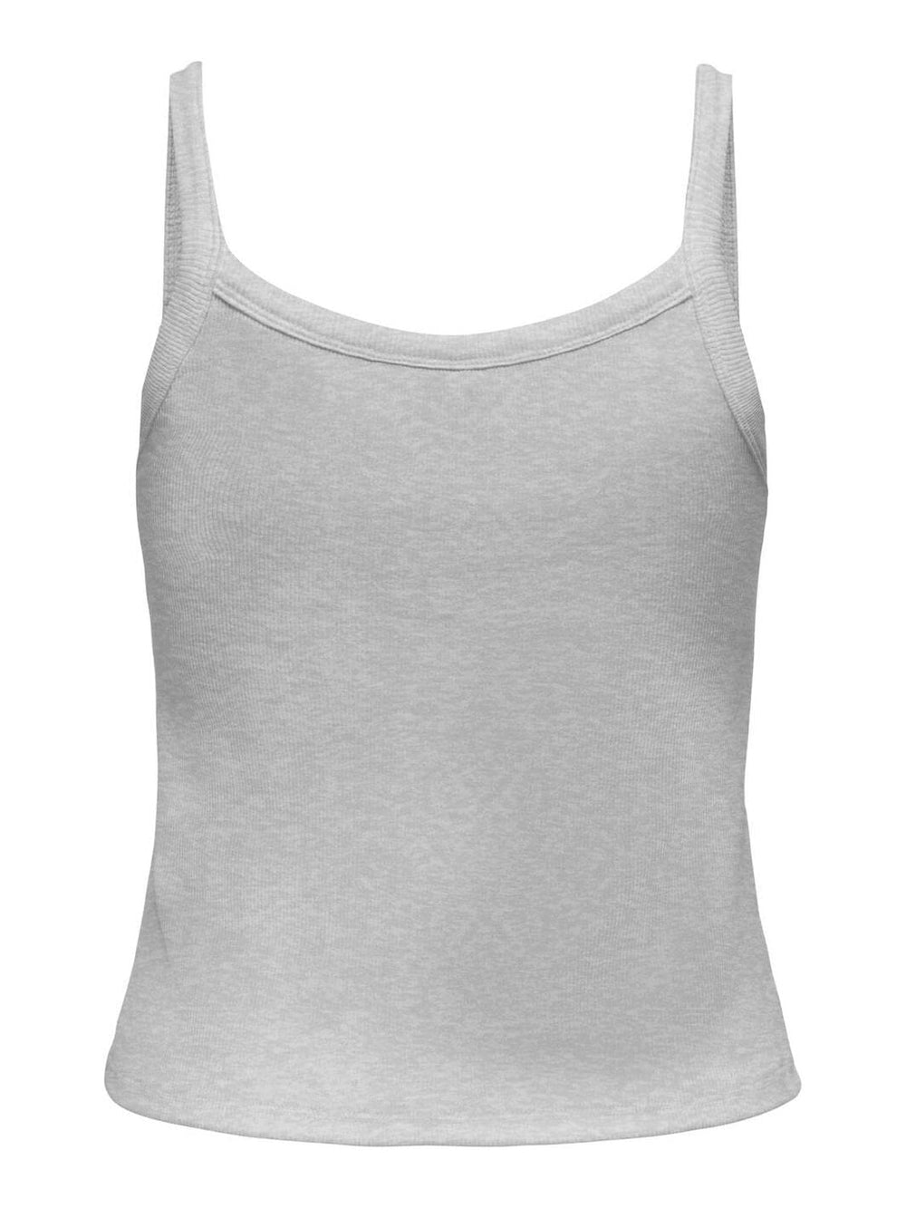 Only - Onlvira S/L Rib Top - 4941102 Light Grey Melange