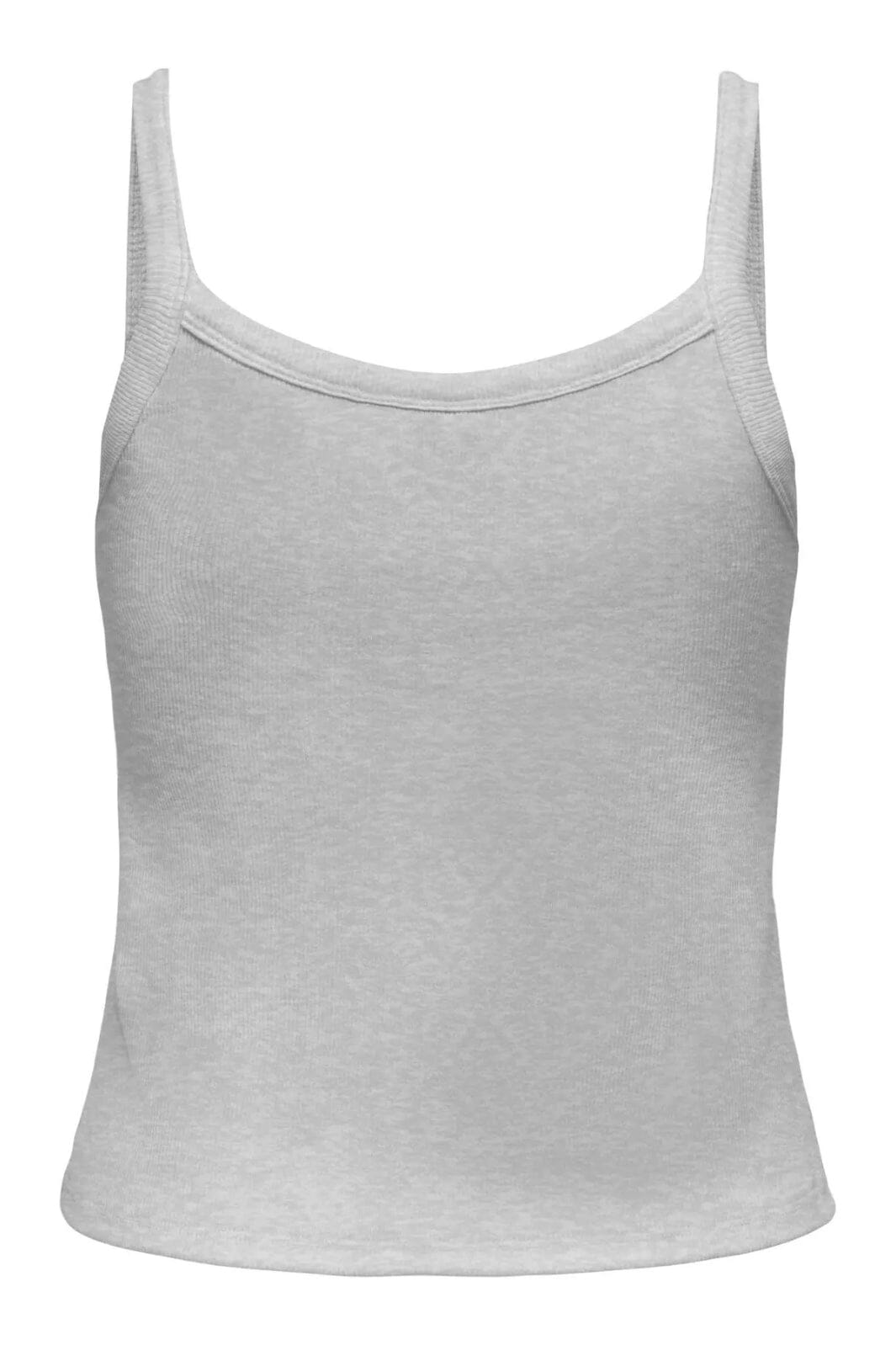 Only - Onlvira S/L Rib Top - 4941102 Light Grey Melange