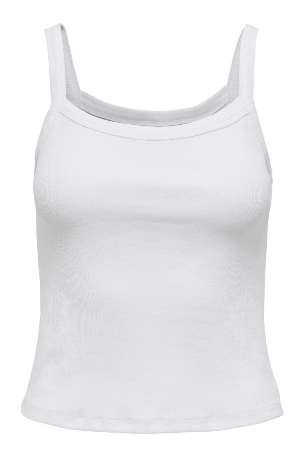 Only - Onlvira S/L Rib Top - 4941103 Bright White