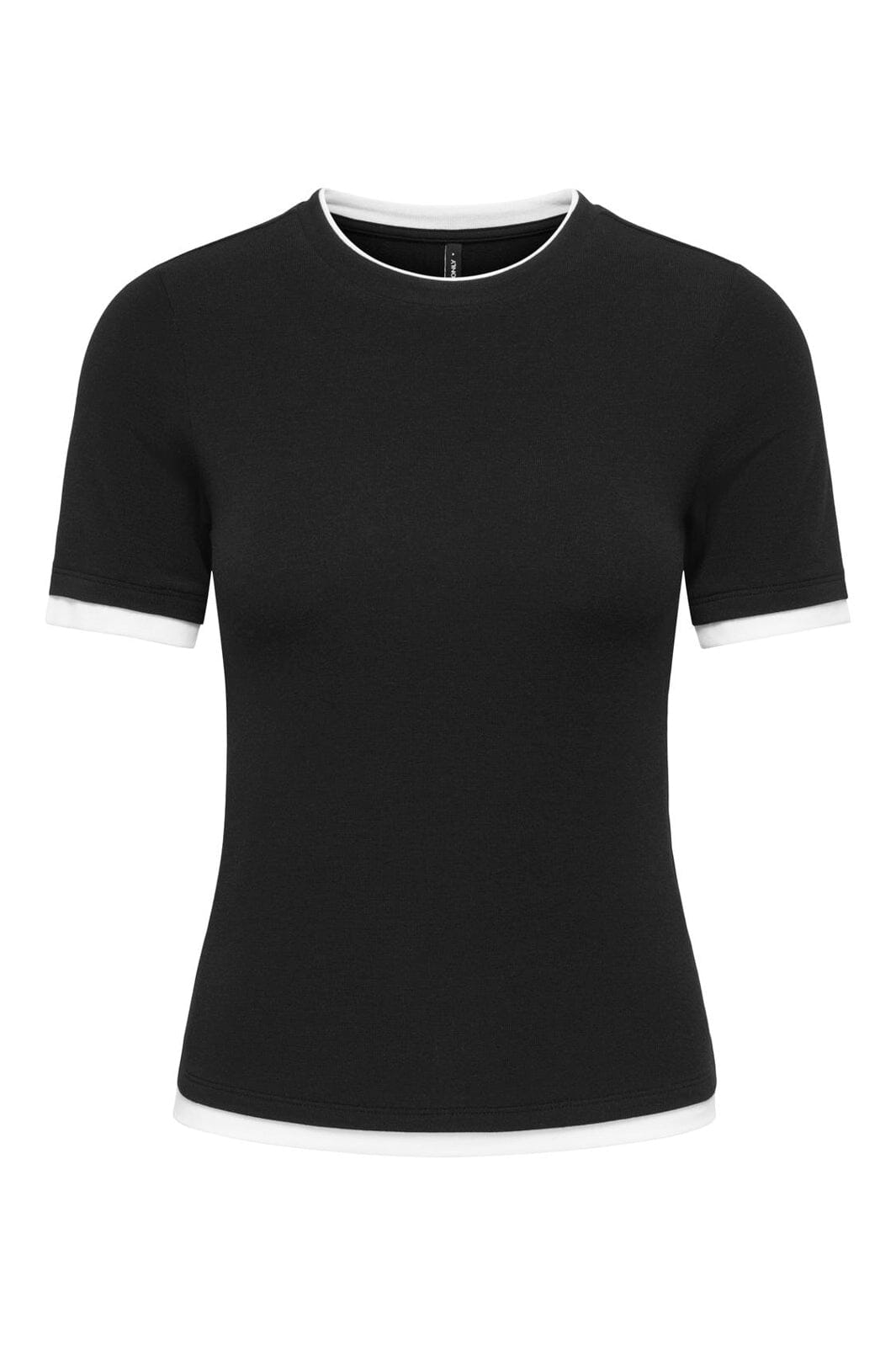 Only - Onlvirro S/S Double Top - 4980375 Black Cloud Dancer