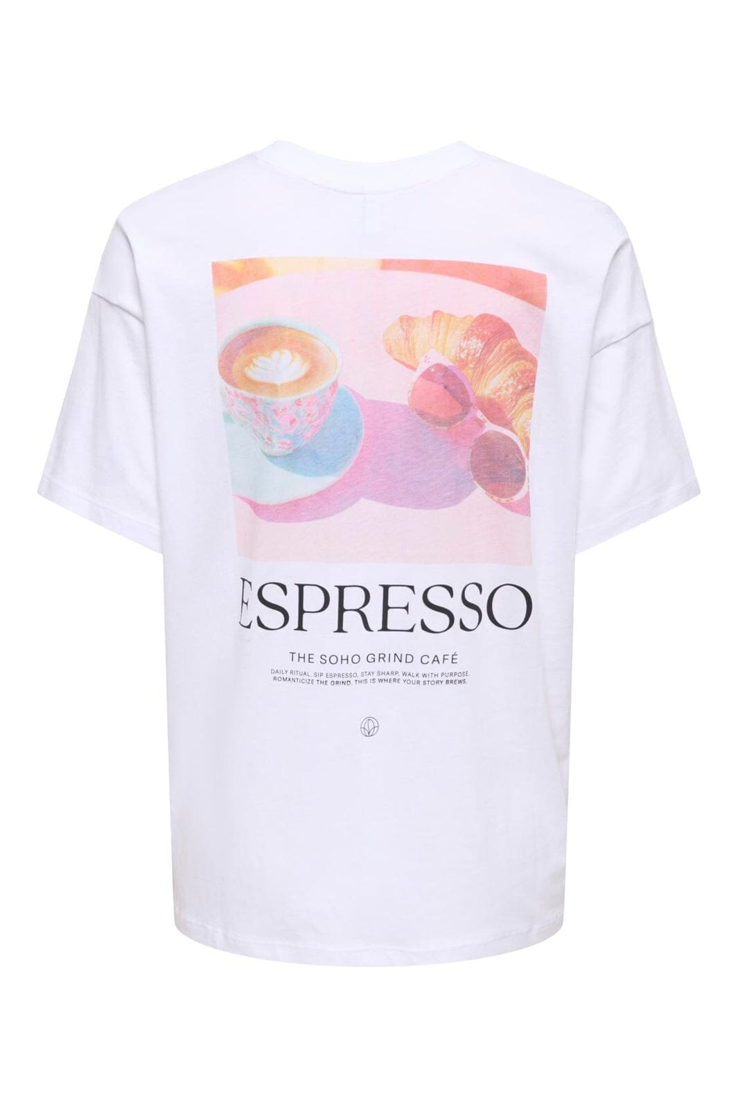 Only - Onlvivvi S/S Lovely Top - 5031564 Bright White Espresso Festival Boho