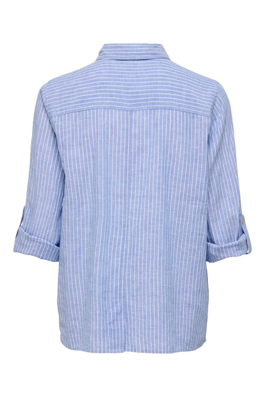 Only - Onlwendy L/S Shirt - 4836576 Cashmere Blue White Stipre