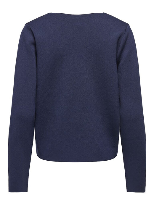 Only - Onlzali Ls V-Neck Button Cardigan Knt - 5081856 Night Sky Gold Buttons Cardigans 