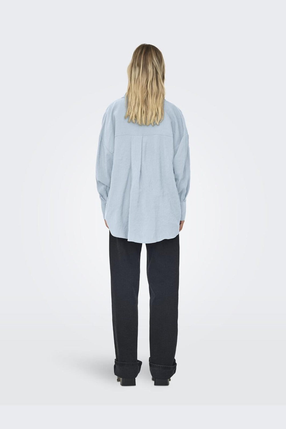 Only - Onlzazima L/S Loose Shirt - 4439493 Chambray Blue