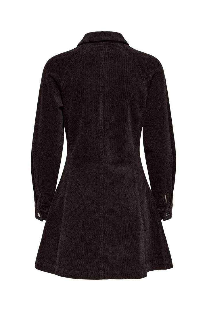 Only - Onlzeva L/S Short Cord Dress Cc - 5101106 Chocolate Torte