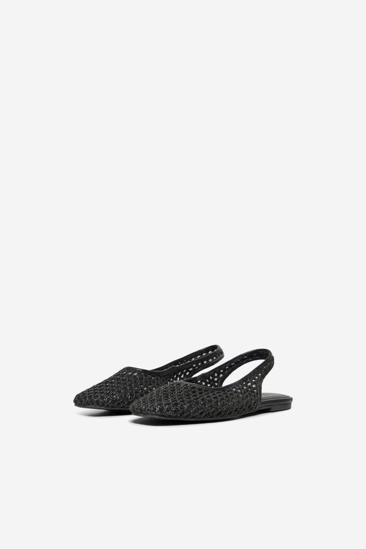 Only Shoes - Onlakira-7 Woven Slingback Ballerina - 4958761 Black