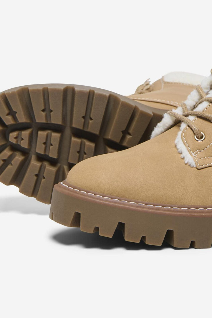 Only Shoes - Onlbetty-11 Warm Lace Up - 4844435 New Wheat