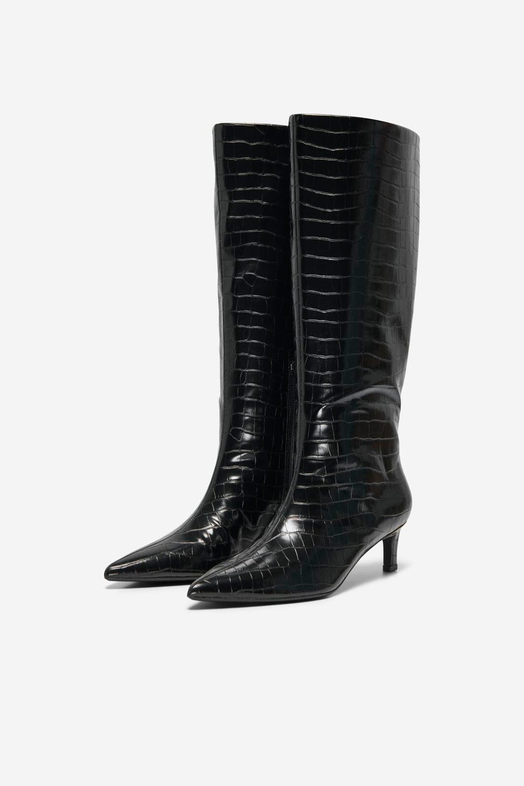 Only Shoes - Onlbrixton-3 Knee High Boot - 5078771 Black Croco