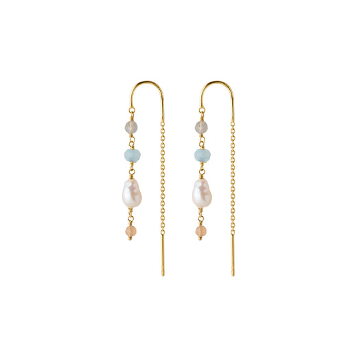 Pernille Corydon - Mellow Blue Earchains e-375-gp - Øreringe 