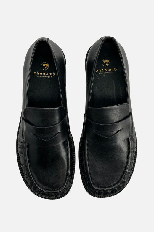 Phenumb Copenhagen - Whisper Wide Leather Pb-Ww - Black Loafers 