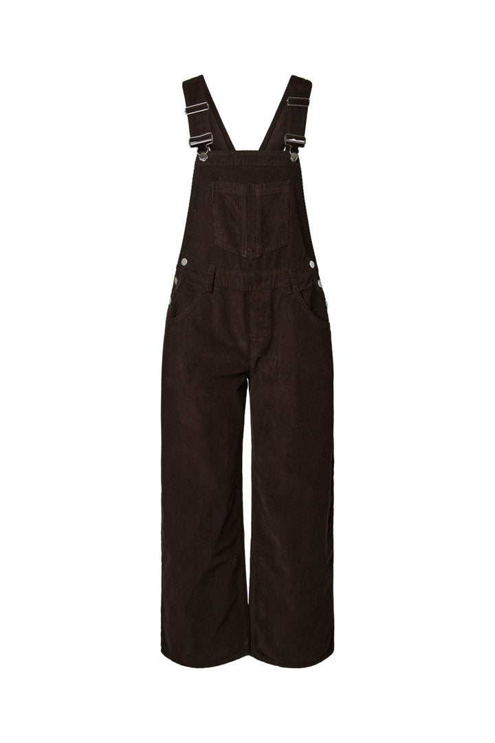 Pieces - Pcaia Corduroy Dungaree - 5191661 Ganache