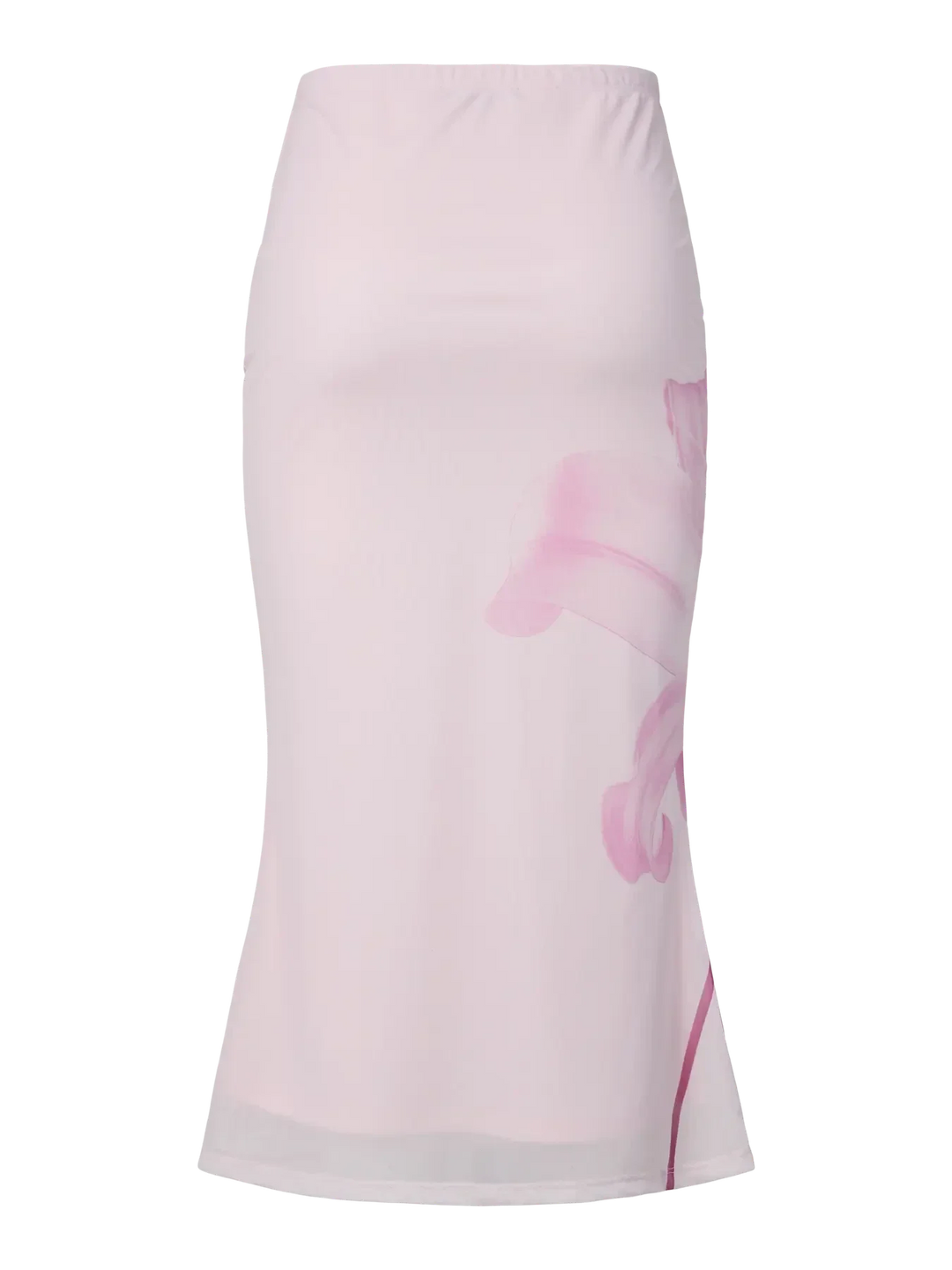 Pieces - Pcalbi Midi Skirt - 5109240 Roseate Spoonbill Flower Nederdele 