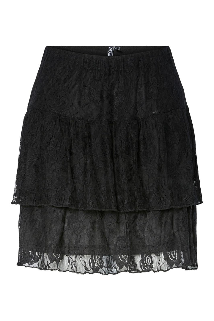 Pieces - Pcalice Lace Short Skirt - 4862806 Black