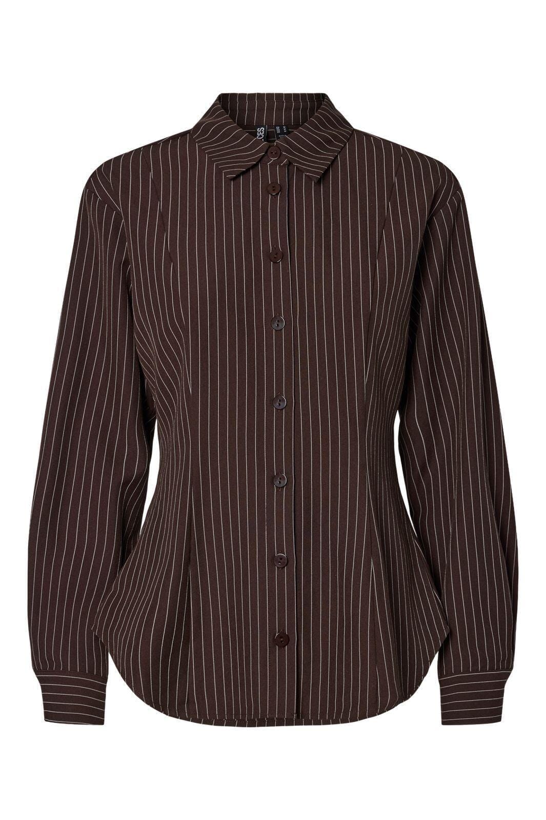 Pieces - Pcanja Ls Fitted Shirt - 5078695 Delicioso Pinstripe Skjorter 