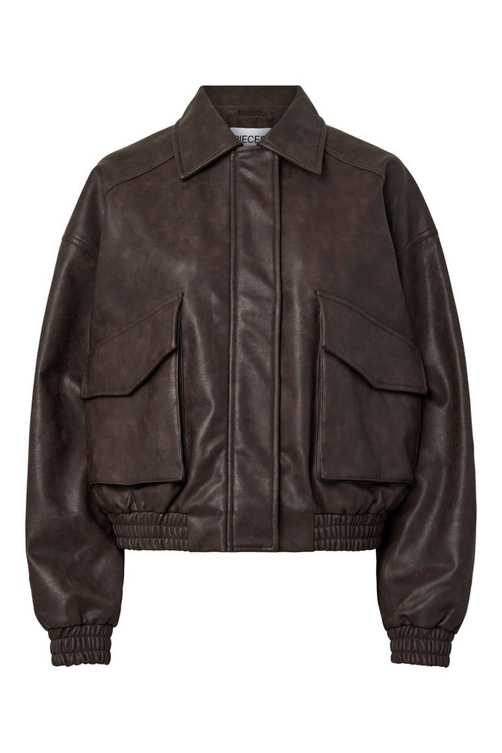 Pieces - Pcariana Bomber Jacket Wb - 5057199 Chicory Coffee