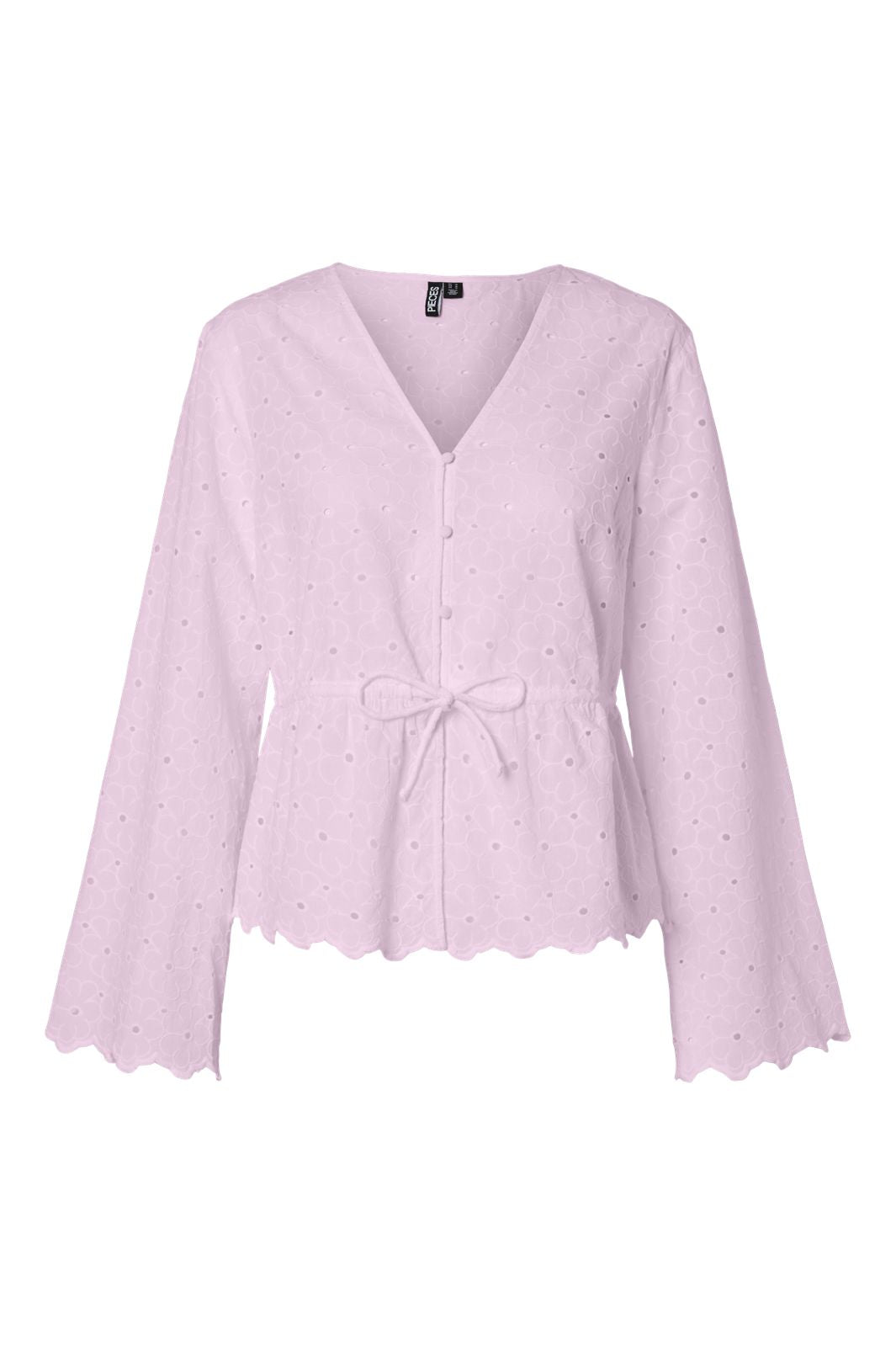 Pieces - Pcarmorine Ls Embroderi Top - 5007318 Cradle Pink