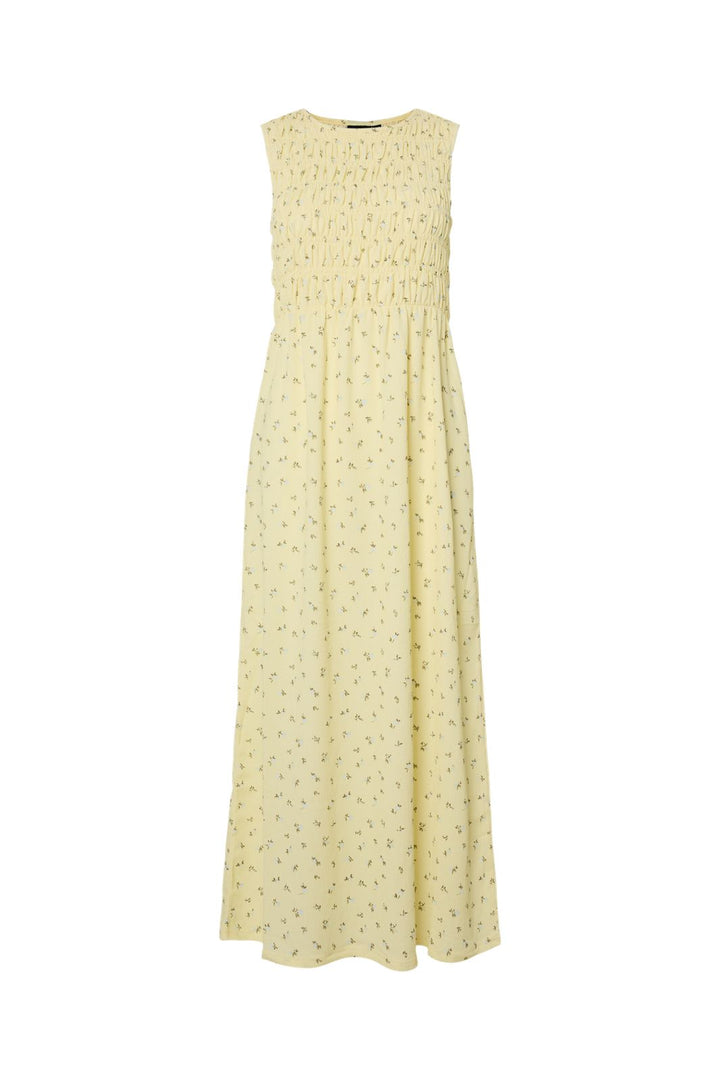 Pieces - Pcbetty Sl Smock Dress - 5009504 French Vanilla Flower