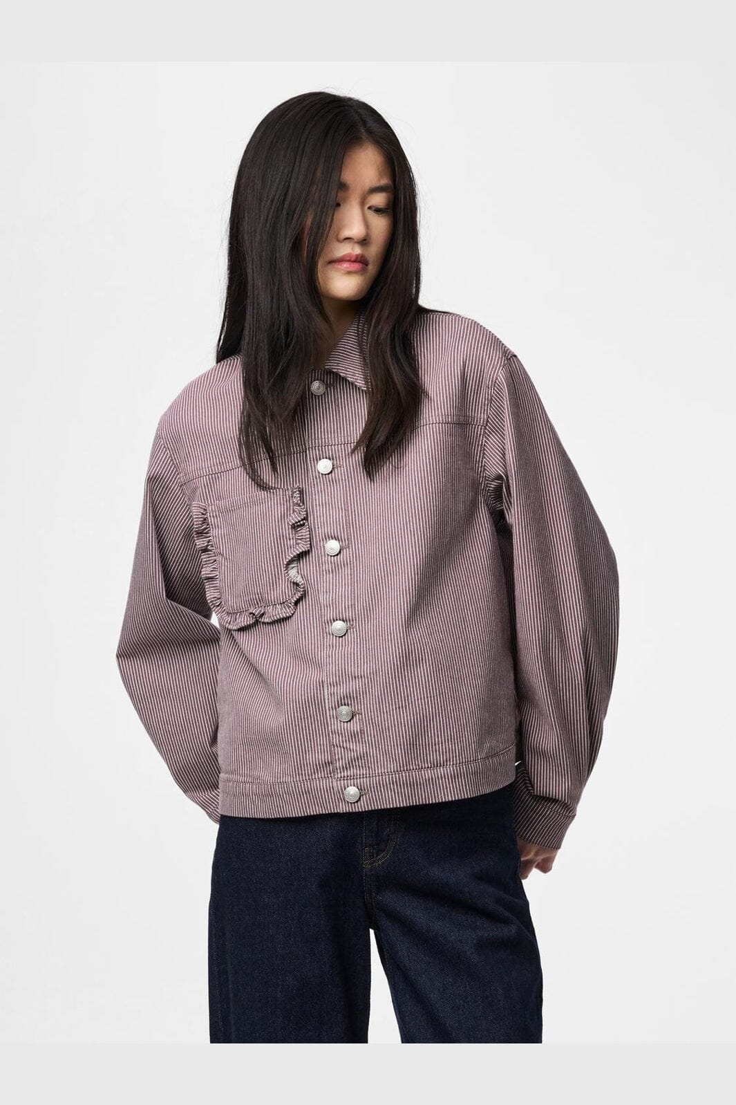 Pieces - Pcbillo Ls Denim Jacket - 4972496 Sparrow Cloud Dancer