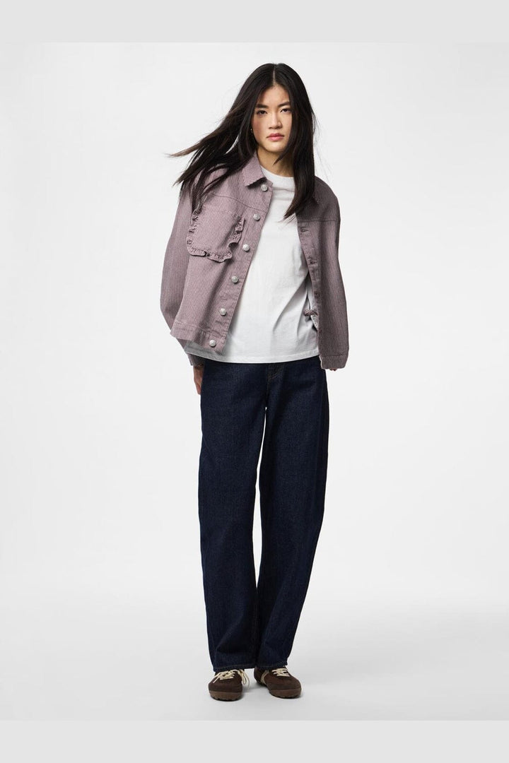Pieces - Pcbillo Ls Denim Jacket - 4972496 Sparrow Cloud Dancer