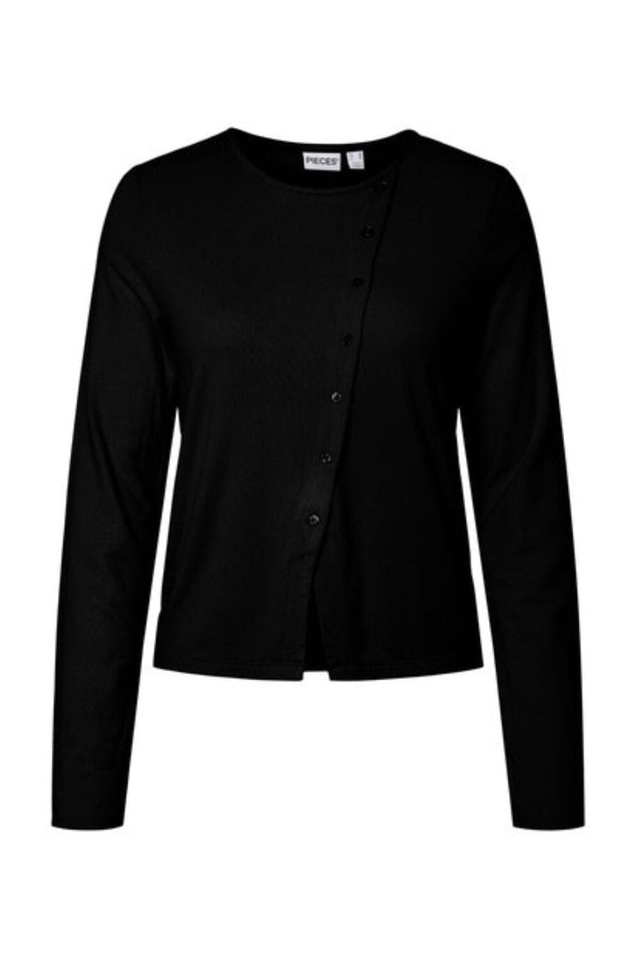 Pieces - Pcbria Ls Assymetric Top - 5131016 Black Toppe 