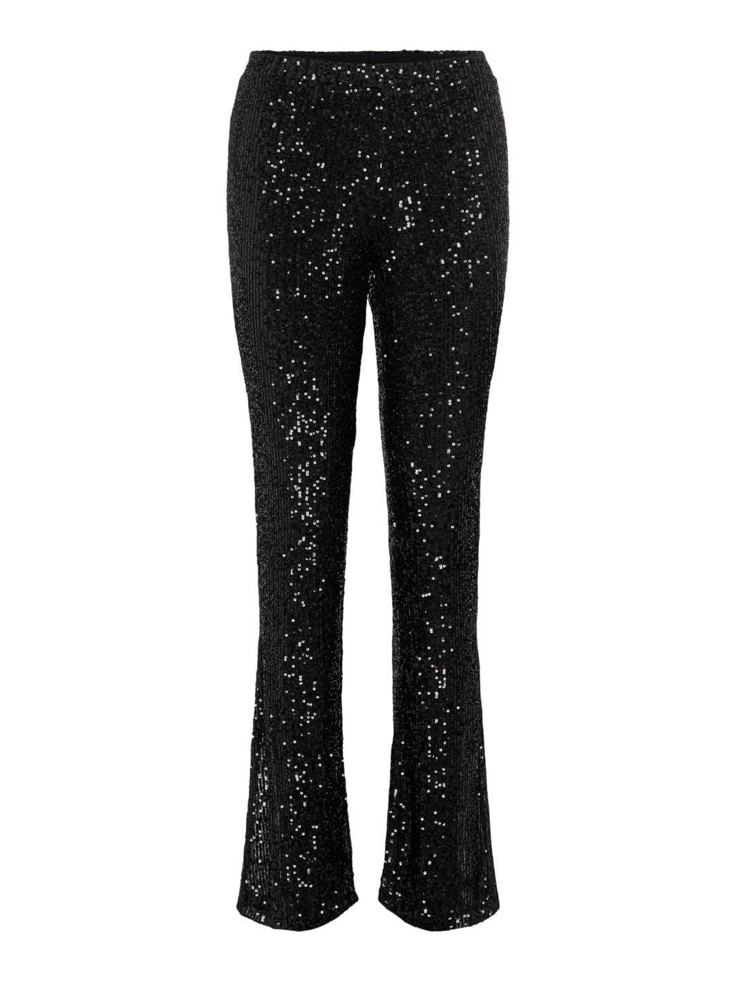Pieces, Pcdelphia Mw Flared Pants, Black