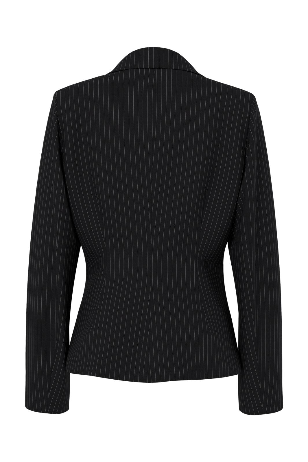 Pieces - Pcfalka Ls Fittet Pinstriped Blazer - 5066610 Black White Pinstripe