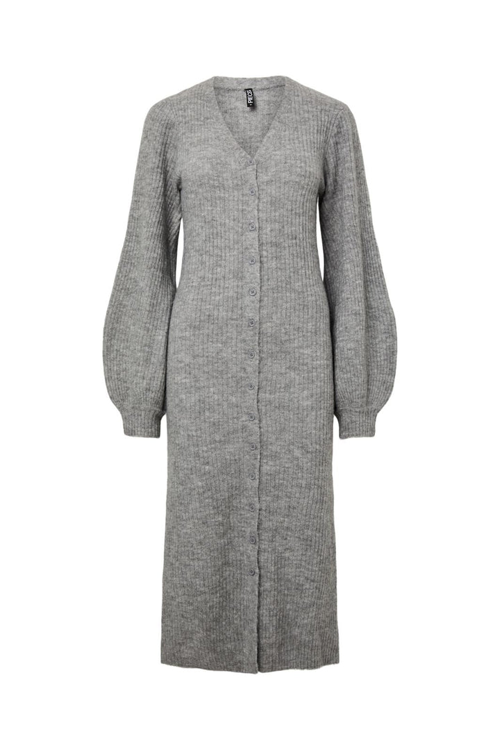 Pieces - Pcfaly Ls Knit Dress - 5120263 Light Grey Melange