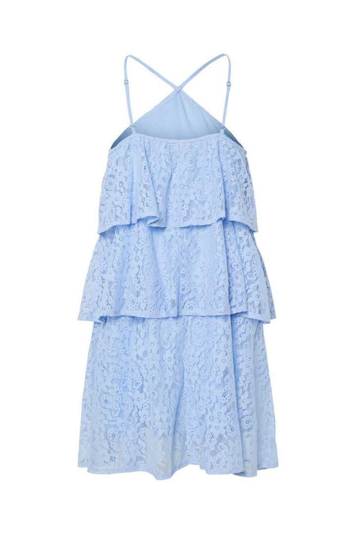 Pieces - Pcfenda Sl Short Lace Dress Fsy - 4912543 Cashmere Blue