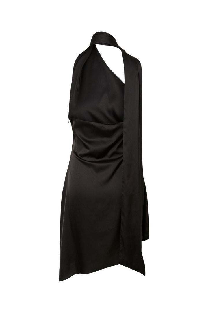 Pieces - Pcfesta Sl Satin Dress - 5127994 Black