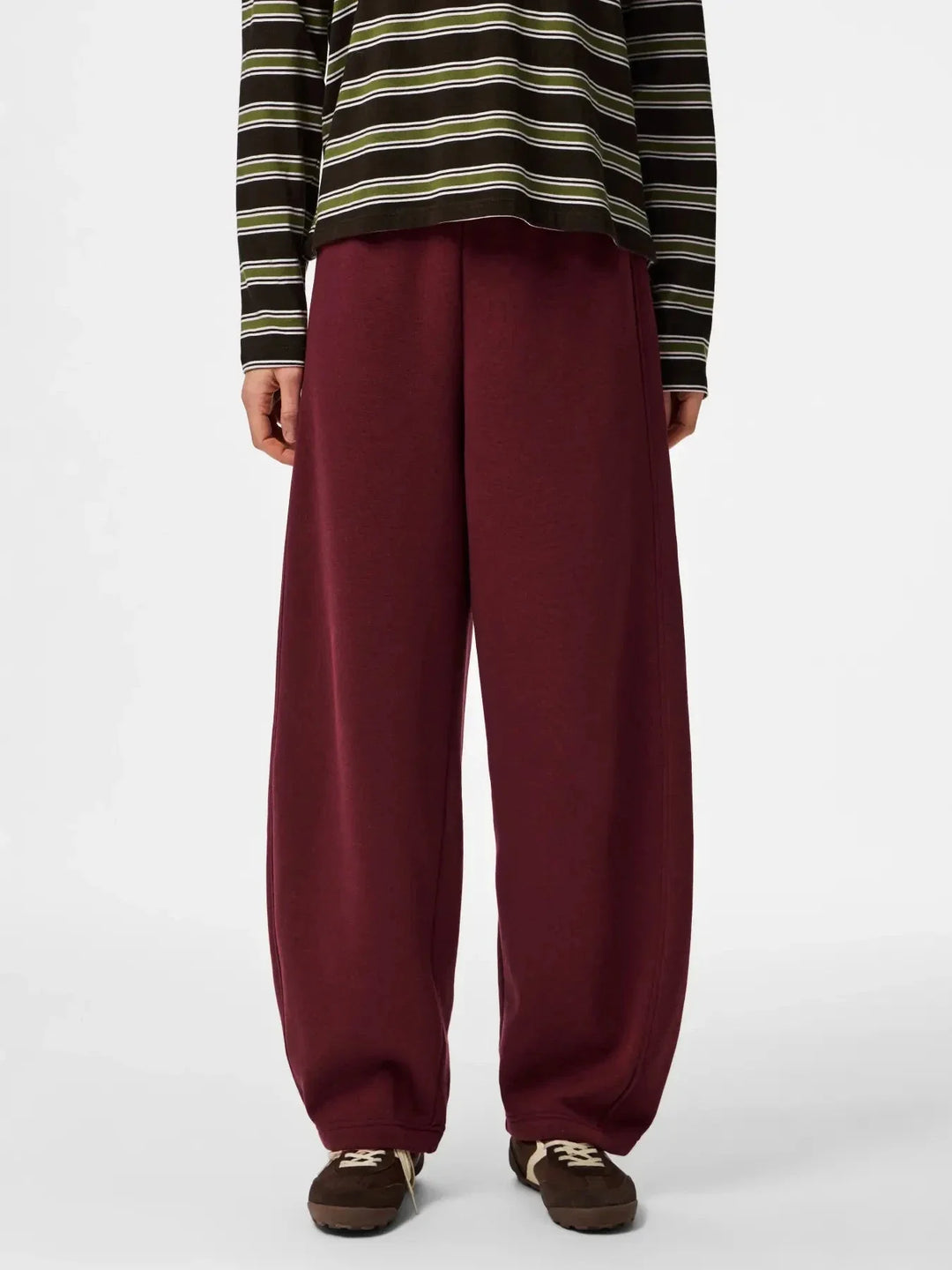 Pieces - Pcfilucca Barrel Pants - 5080301 Tawny Port Sweatpants 