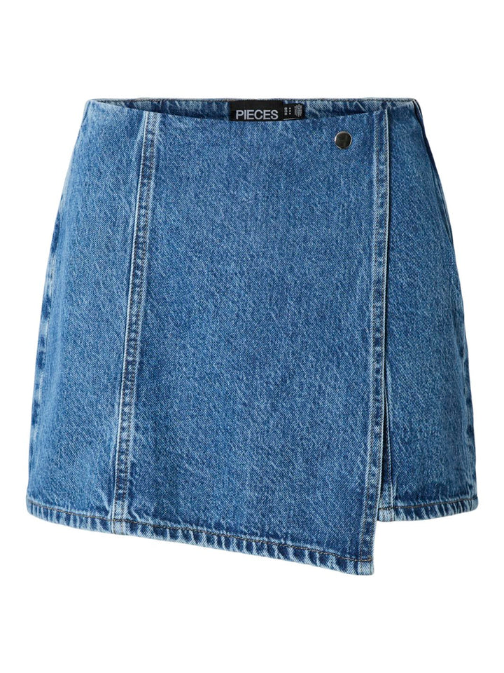 Pieces - Pcfilum Denim Skort - 4812702 Medium Blue Denim