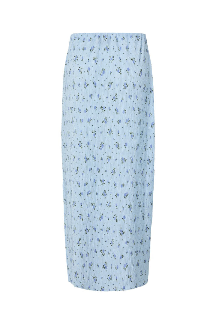 Pieces - Pcflora Ankle Skirt Msa - 4976250 Cashmere Blue Blue Flowers