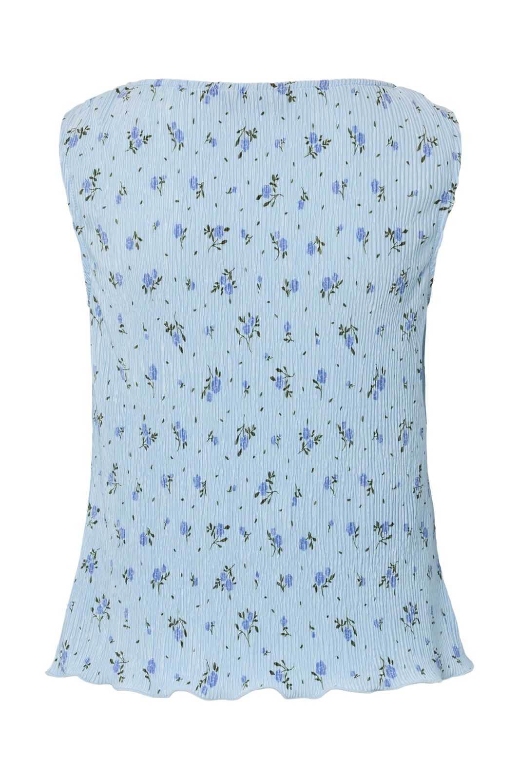 Pieces - Pcflora Sl Tank Top Msa - 4963669 Cashmere Blue Blue Flowers