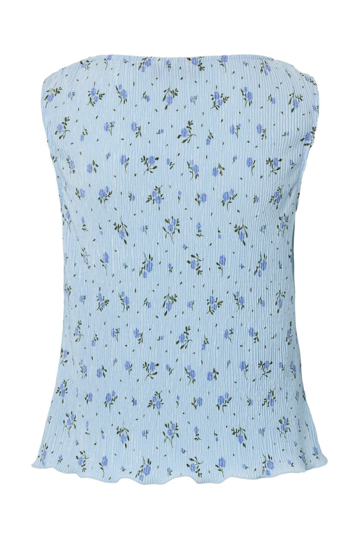 Pieces - Pcflora Sl Tank Top Msa - 4963669 Cashmere Blue Blue Flowers