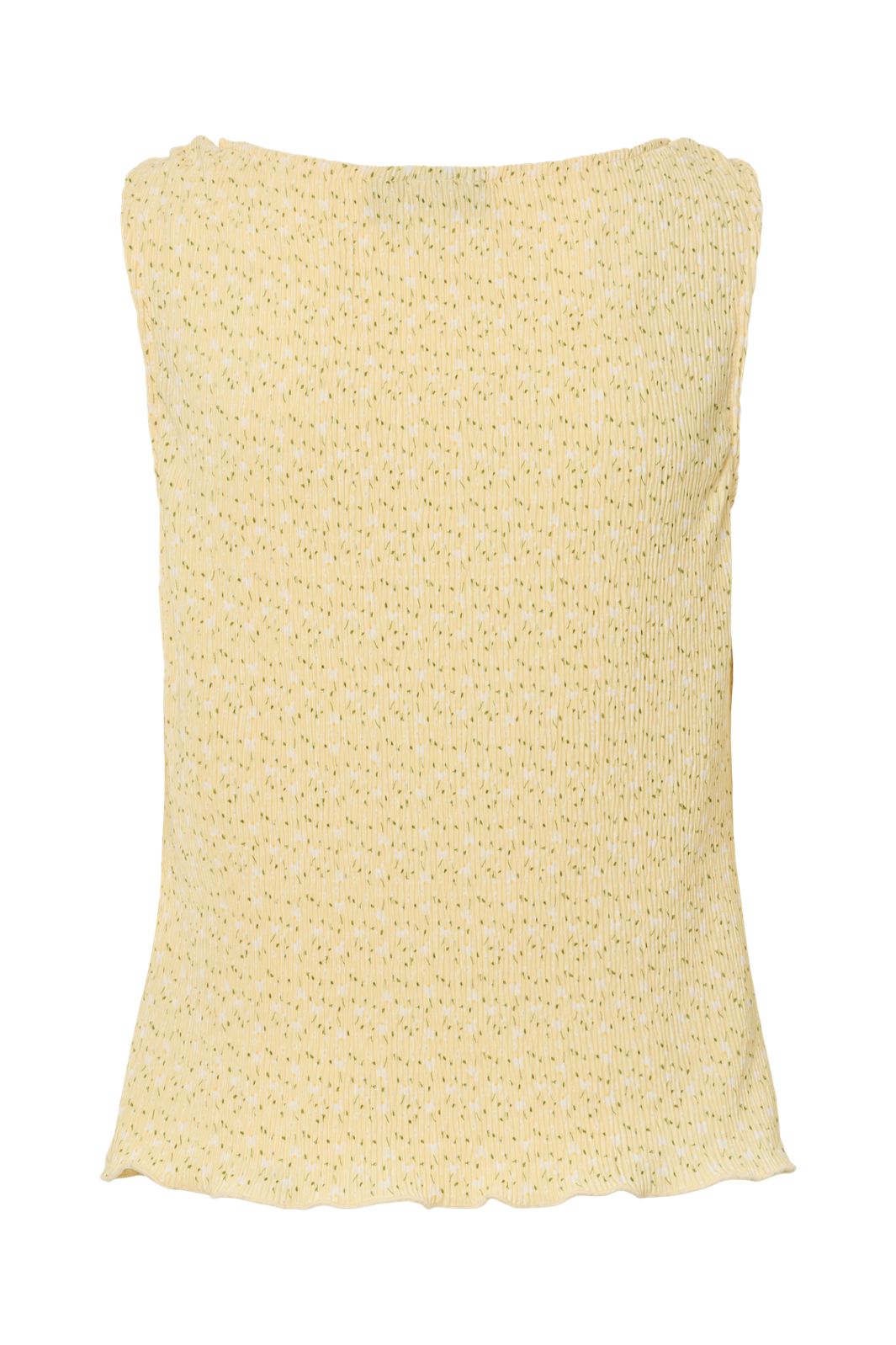 Pieces - Pcflora Sl Tank Top Msa - 4963670 French Vanilla Small White Flowers