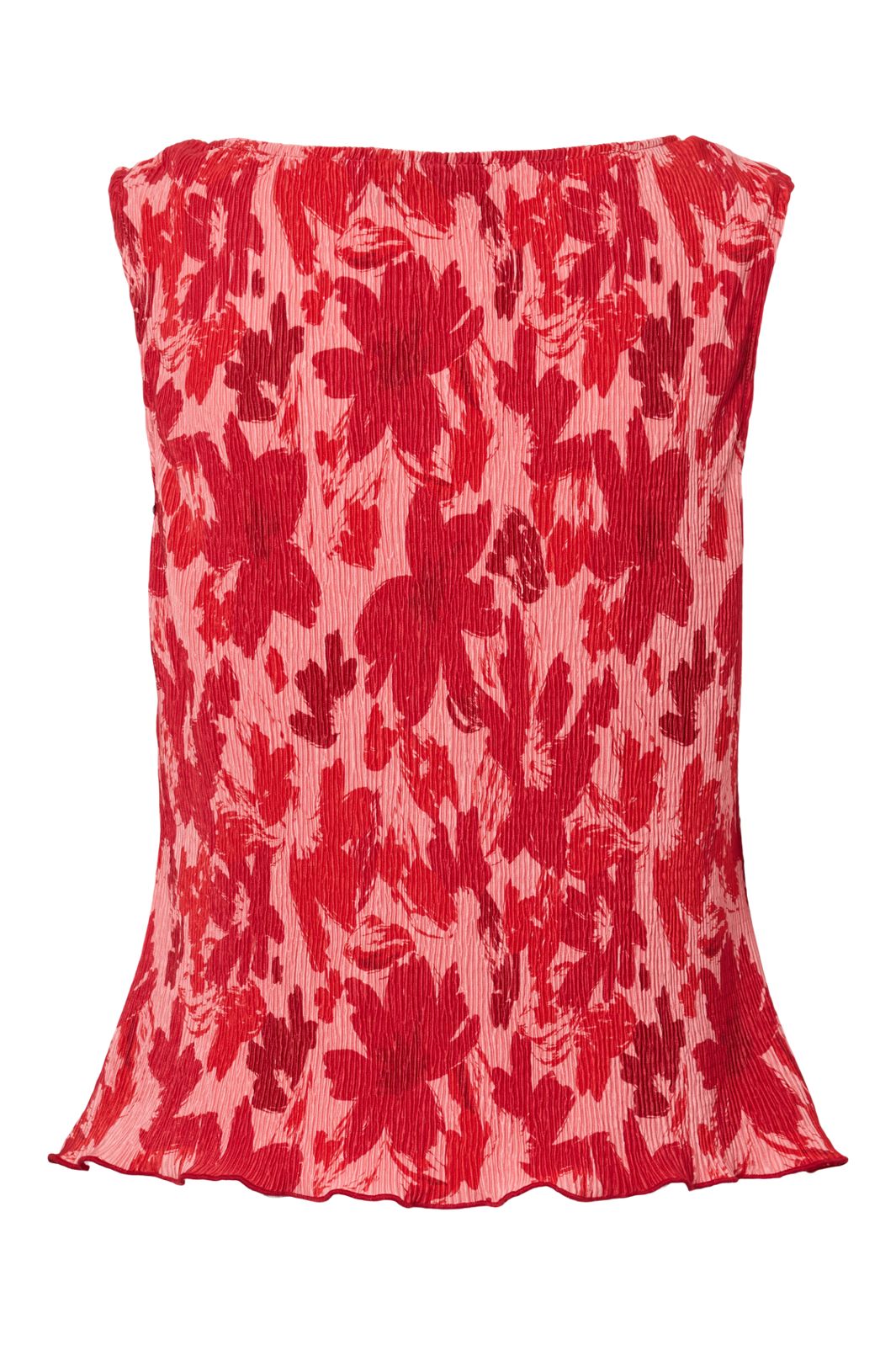 Pieces - Pcflora Sl Tank Top Msa - 4963671 Adrenaline Rush Red Tone Flowers