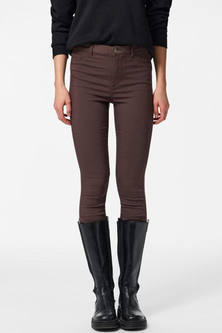 Pieces - Pchighskin Wear Jeggings - 5045710 Hot Fudge