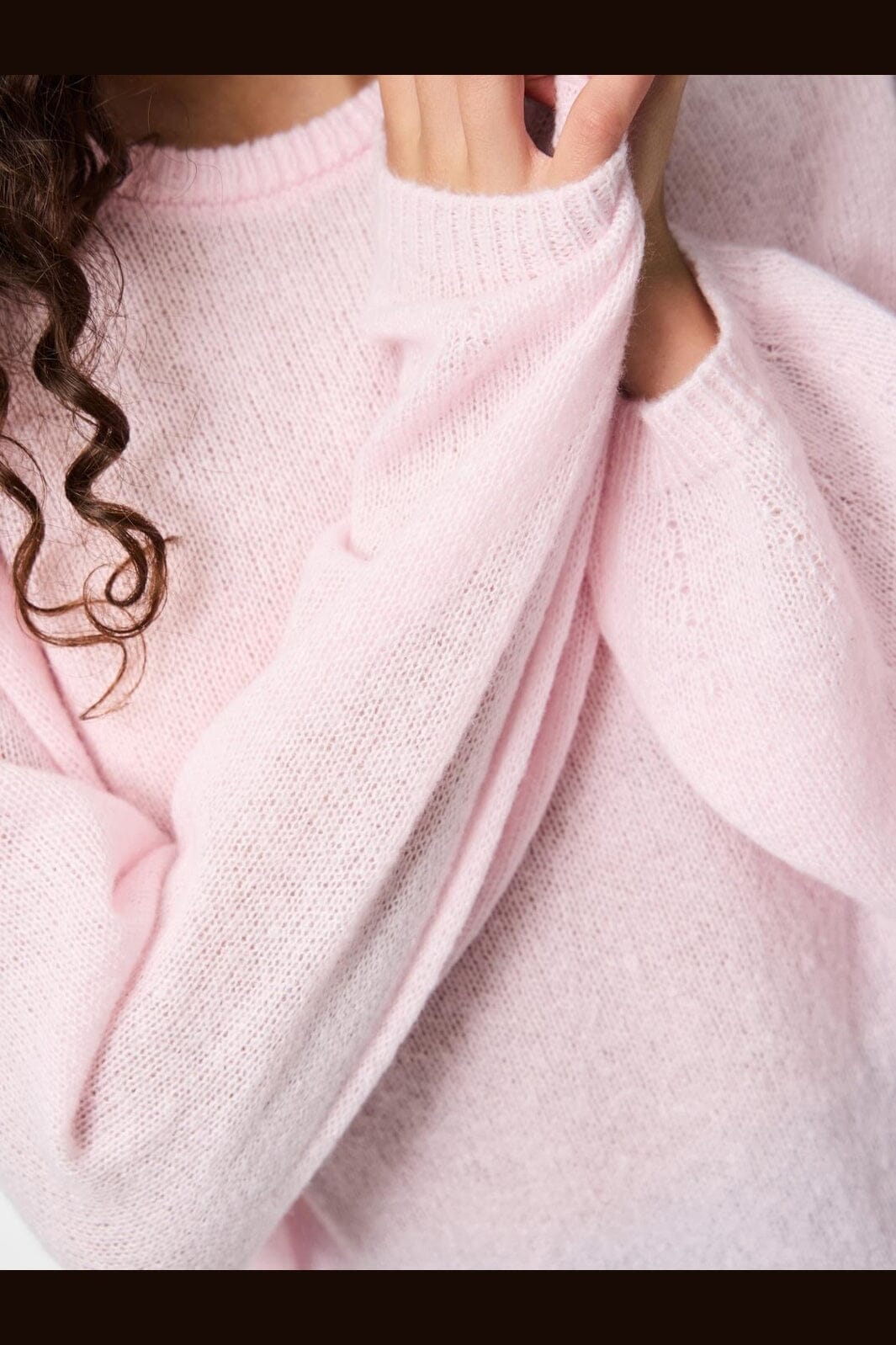 Pieces - Pcida Ls O-Neck Knit - 4805046 Pink-A-Boo