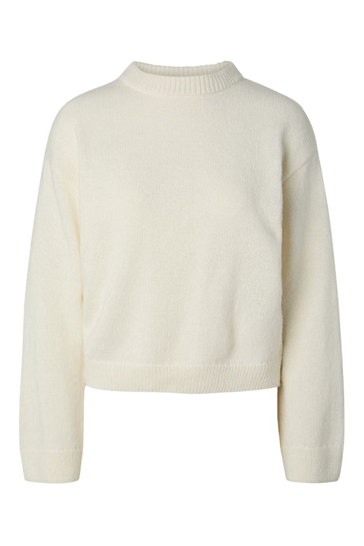 Pieces - Pciva Ls O-Neck Fringes Knit - 5217787 Birch