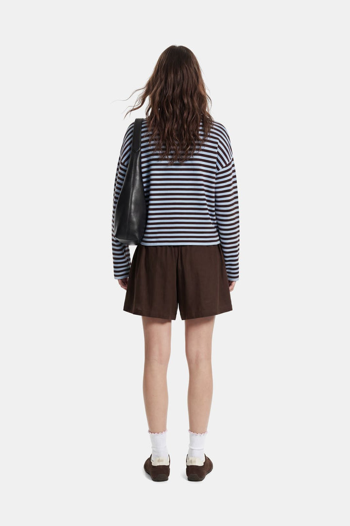 Pieces - Pcjassy Ls O-Neck Knit - 5179127 Hot Fudge Cashmere Blue